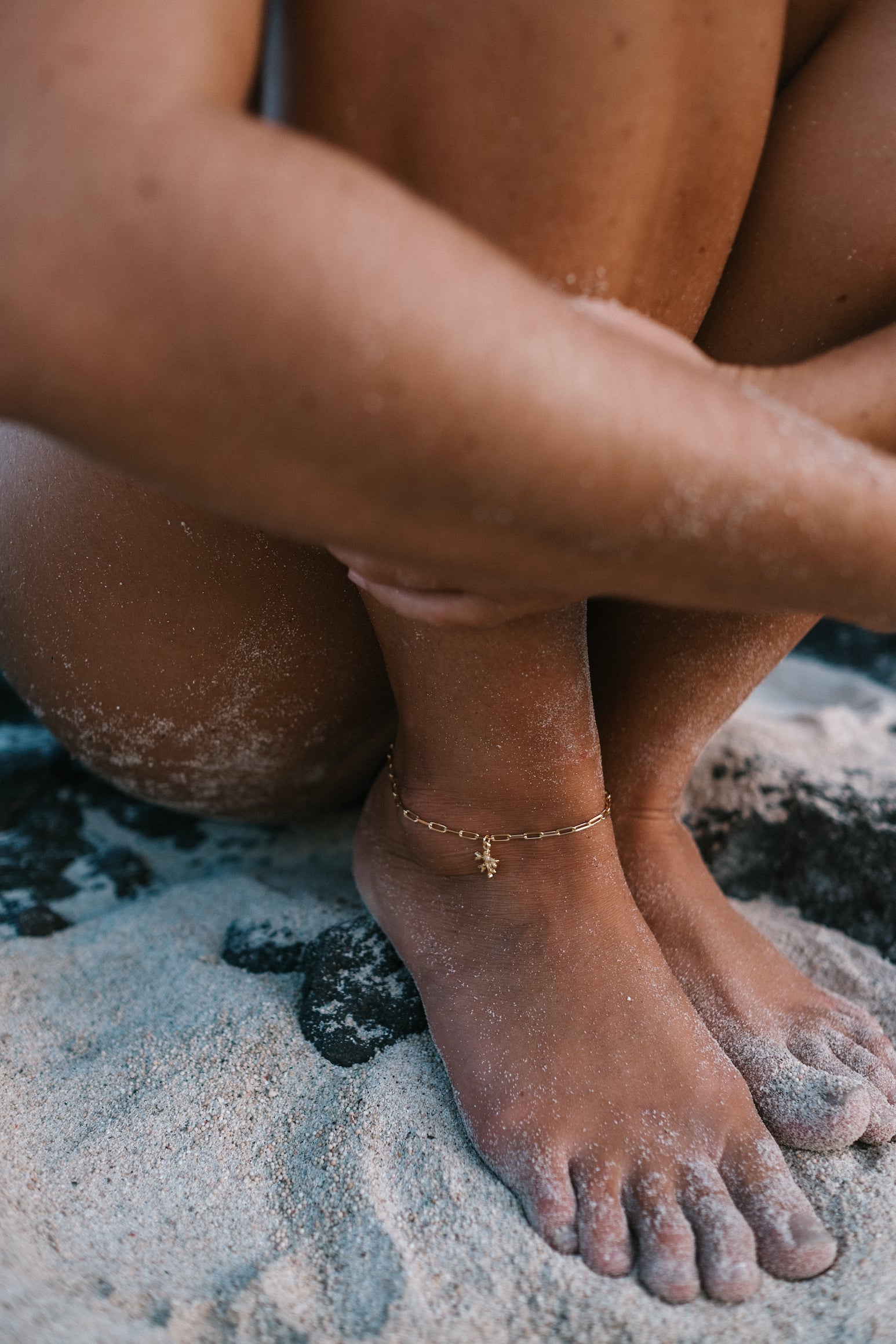 Coral anklet