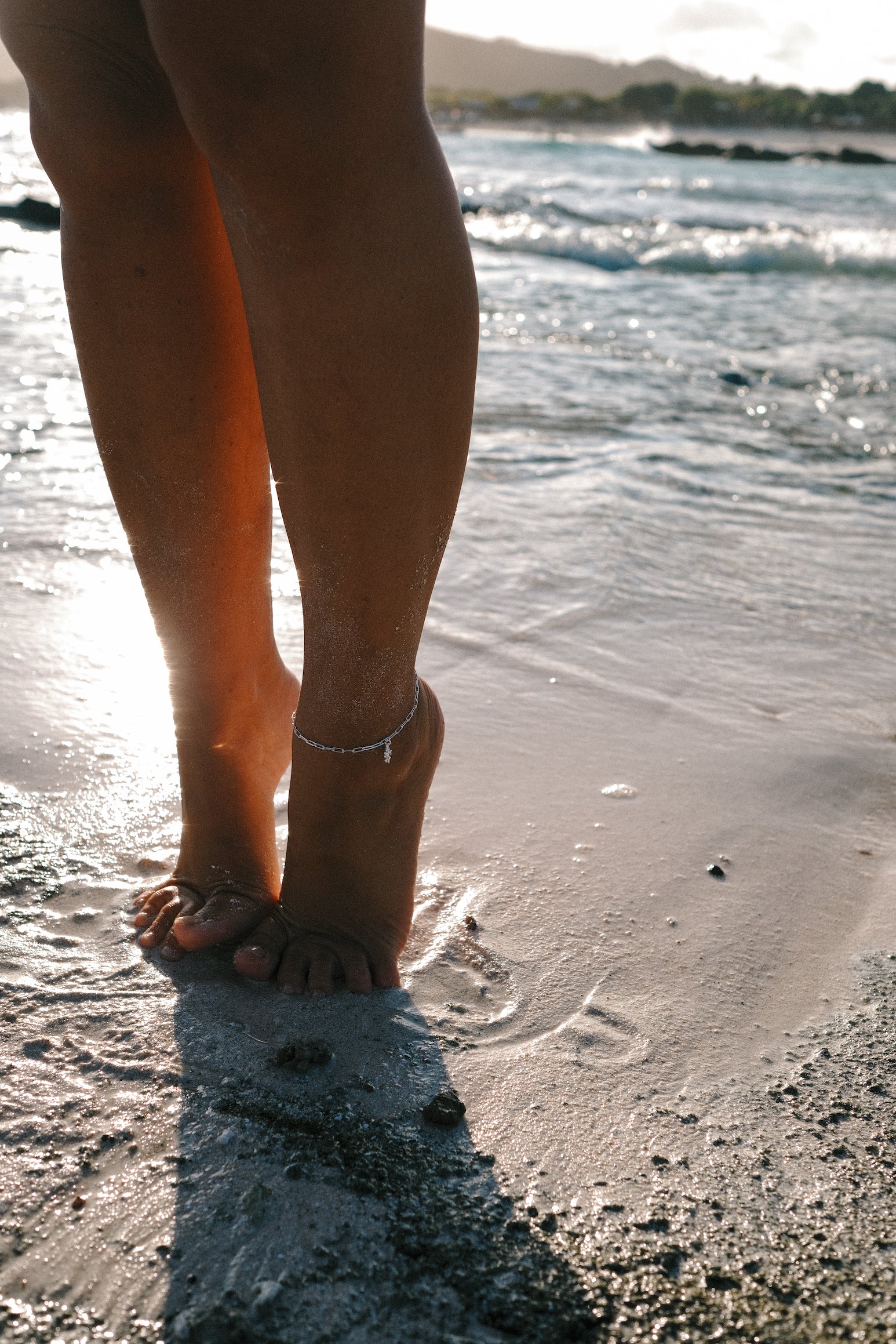 Coral anklet